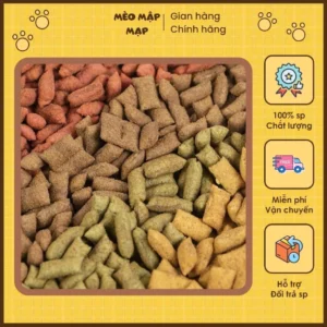 Bánh Thưởng 50GRAM Nhân Kem Cho Mèo & Chó Dạng Hạt Giòn Rụm - Snack Thưởng Huấn Luyện Thú Cưng Nhiều Hương Vị