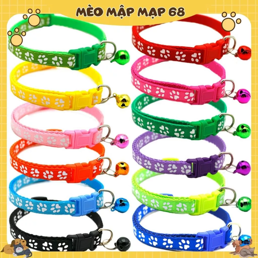 VÒNG CỔ 1 CHUÔNG ĐEO CỔ CHO CHÓ MÈO SIÊU DỄ THƯƠNG CHO CHÓ MÈO NHỎ - Ảnh 3