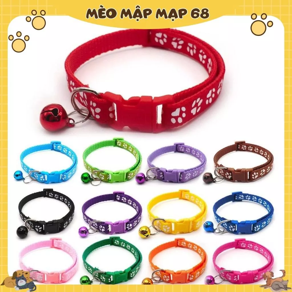 VÒNG CỔ 1 CHUÔNG ĐEO CỔ CHO CHÓ MÈO SIÊU DỄ THƯƠNG CHO CHÓ MÈO NHỎ - Ảnh 5