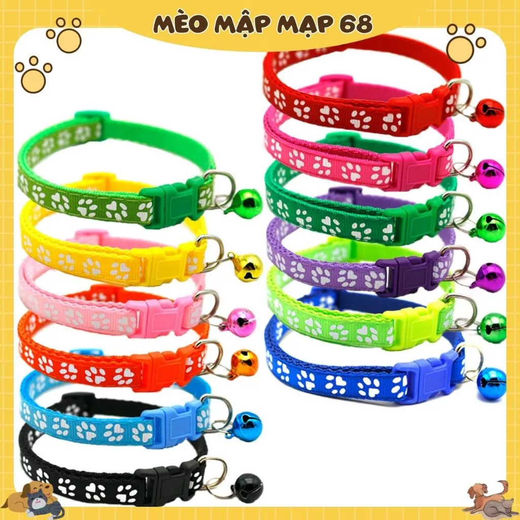 VÒNG CỔ 1 CHUÔNG ĐEO CỔ CHO CHÓ MÈO SIÊU DỄ THƯƠNG CHO CHÓ MÈO NHỎ - Ảnh 4