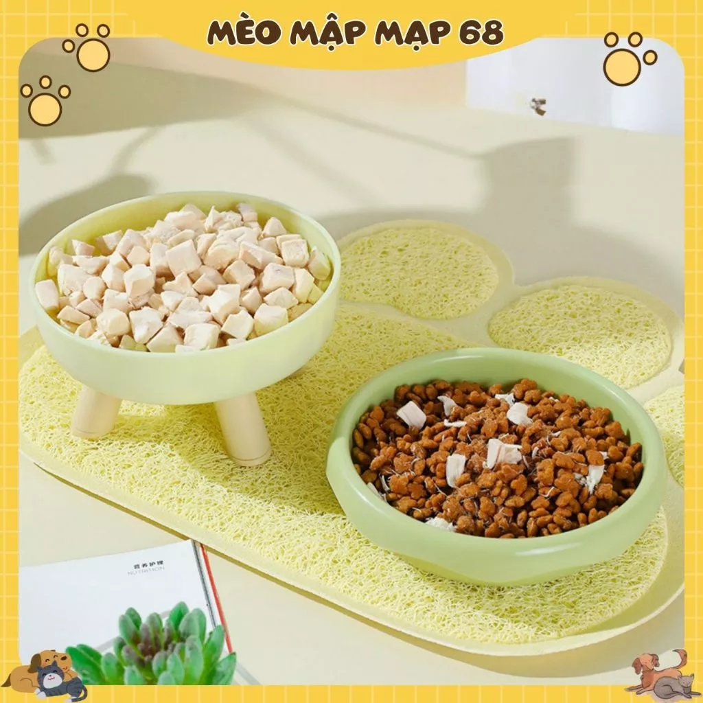 Bát Ăn Cho Chó Mèo 2 Trong 1, Nhựa PP An Toàn - Ảnh 3
