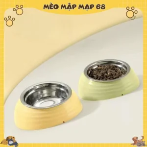 Alternative view of Bát Thép Không Gỉ Mèo, Bát Cho Chó Bát Ăn Bảo Vệ Cổ Mèo, Bát Thức Ăn Cho Chó.
